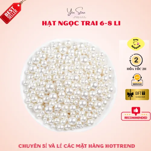 Hạt Ngọc Trai Nhân Tạo Trang Trí Hoa Cưới, Hoa Kẽm Nhung, Handmade DIY, Phụ Kiện Thủ Công -YÊN STORE
